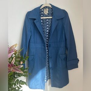 Tulle Blue Trench coat- vintage